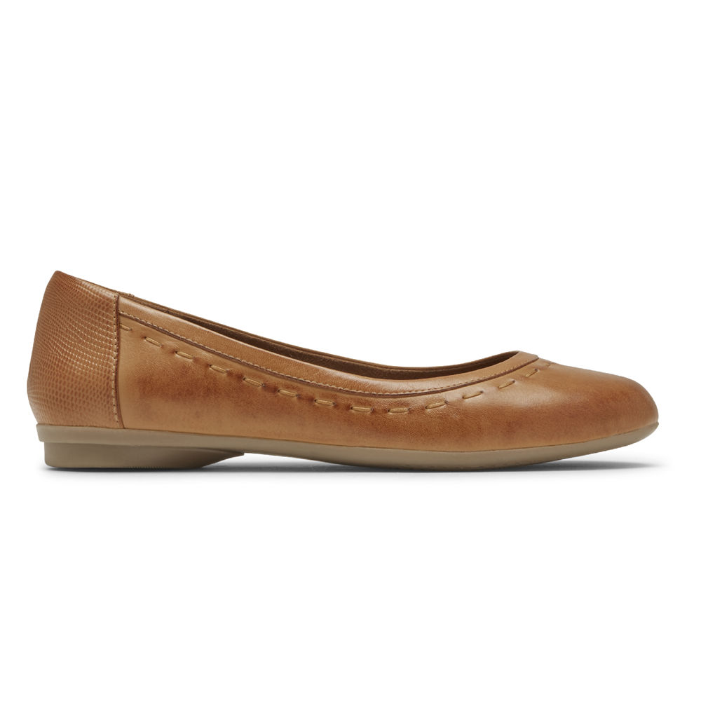 Rockport Womens Flats Brown - Cobb Hill Maiika Ballet - UK 832-GXKAFQ